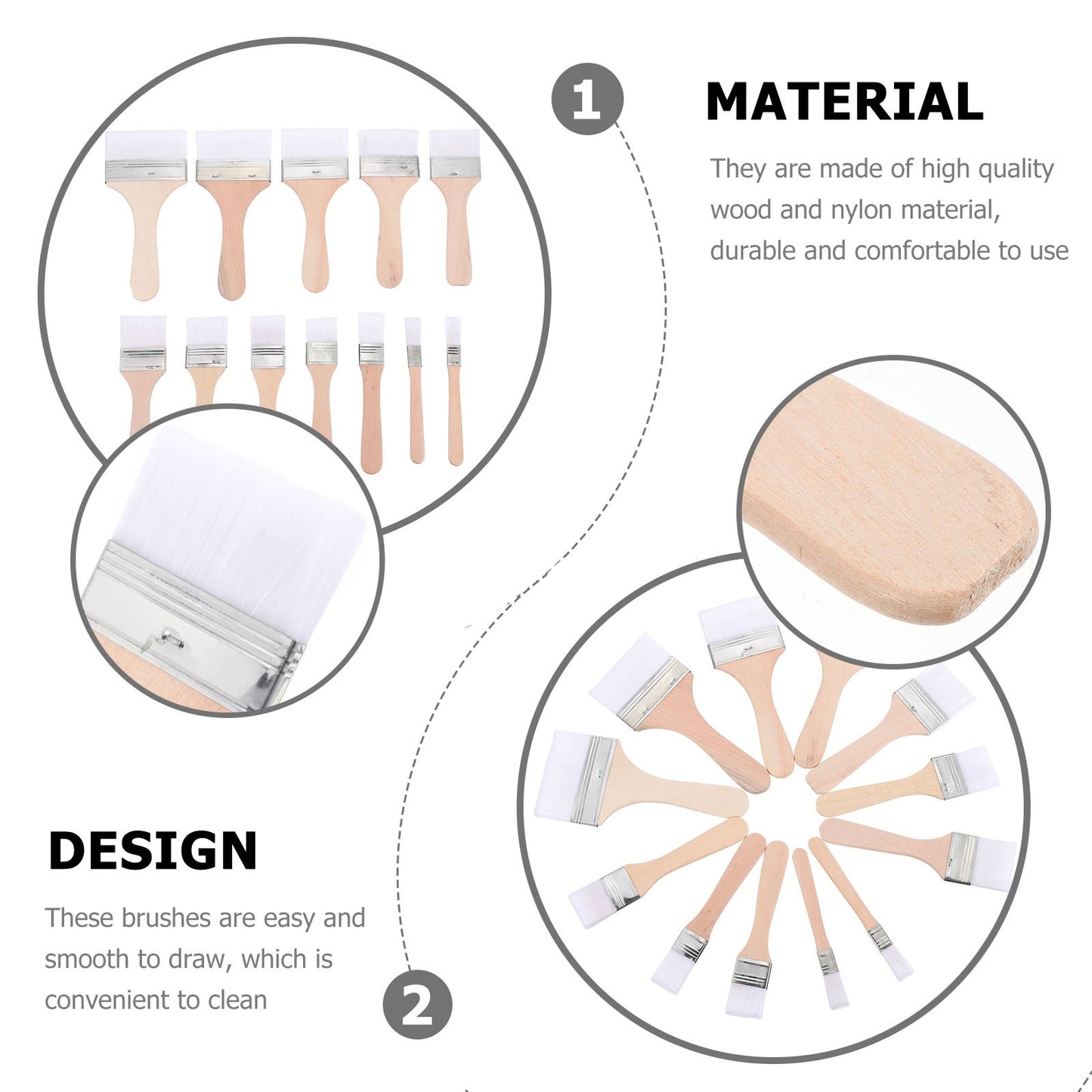 12 PCS Drawing Board Brush Paint Oil Painting Large Santa Gifts Kids Hair Child