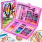 Art Kit, Vigorfun 121 Piece Drawing Painting Art Supplies for Kids Girls Boys Teens, Gifts Art Set Case Includes Oil Pastels, Crayons, Colored Pencils, Watercolor Cakes (Pink)